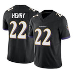 Johmsee B.Ravens #22 Derrick Henry Player Black Limited Home Game Stitched Jerseys