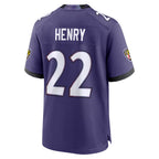 Johmsee B.Ravens #22 Derrick Henry Player Purple Home Game Stitched Jerseys