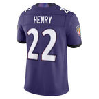 Johmsee B.Ravens #22 Derrick Henry Player Purple Limited Elite Home Game Stitched Jerseys