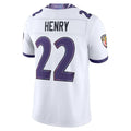 Johmsee B.Ravens #22 Derrick Henry Player White Limited Elite Home Game Stitched Jerseys