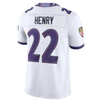 Johmsee B.Ravens #22 Derrick Henry Player White Limited Elite Home Game Stitched Jerseys