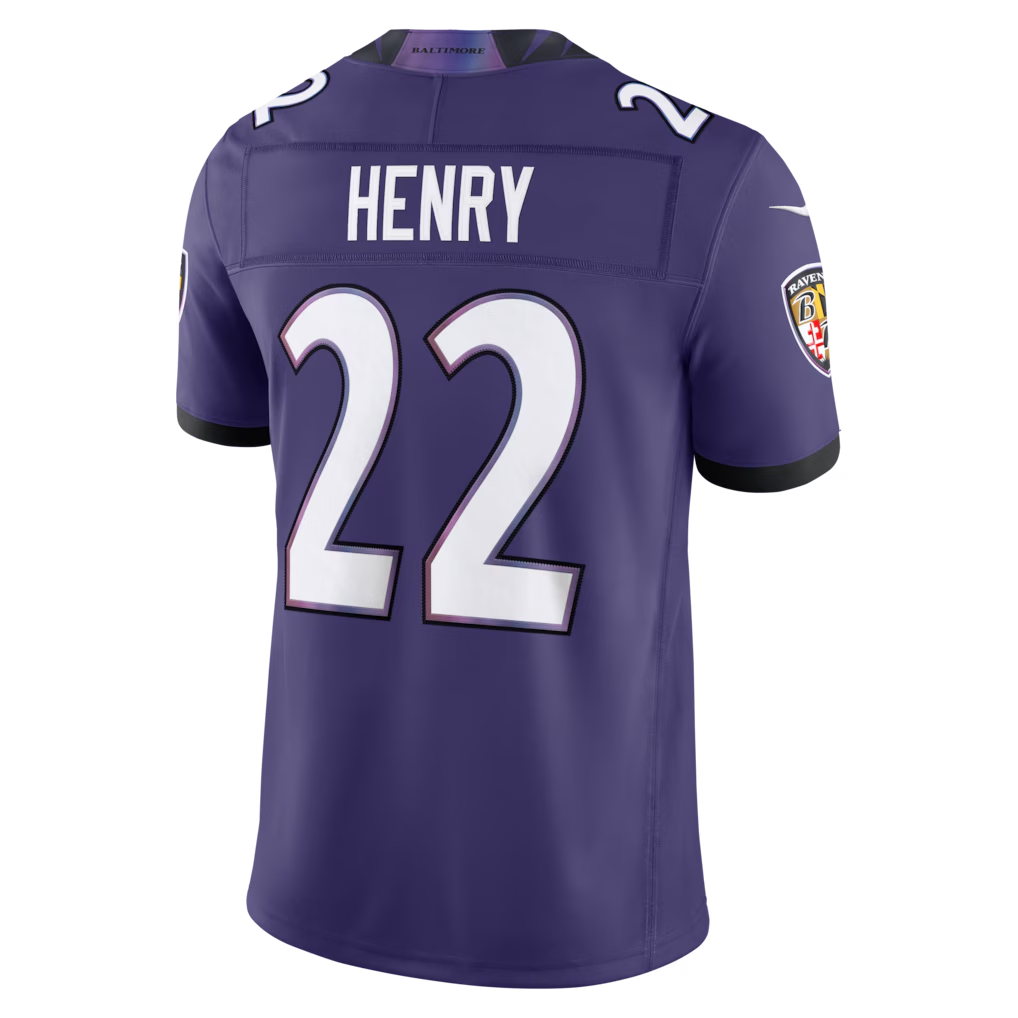 Johmsee B.Ravens #22 Derrick Henry Purple Team Vapor F.U.S.E. Stitched Limited Jerseys