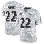 Johmsee B.Ravens #22 Derrick Henry Player Arctic Camo Salute to Service Limited  Stitched Jerseys