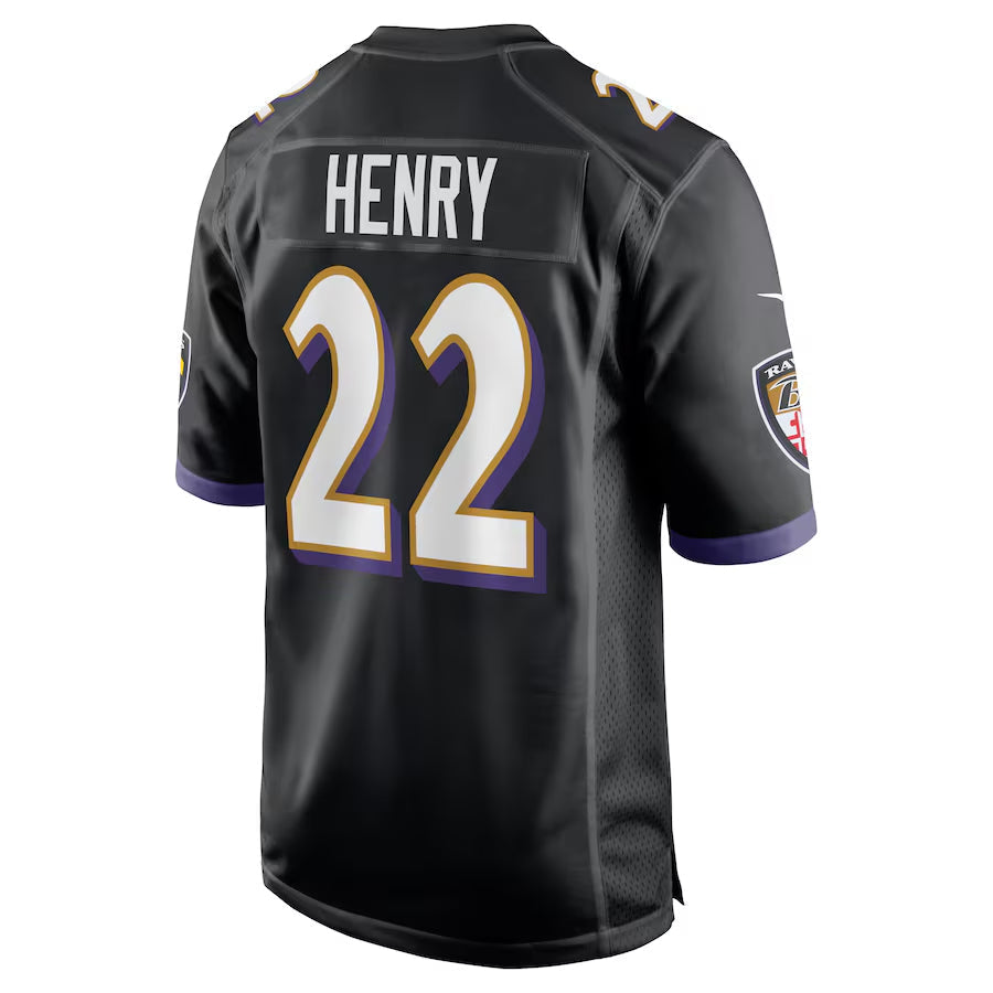 Johmsee B.Ravens #22 Derrick Henry Player Black Home Game Stitched Jerseys