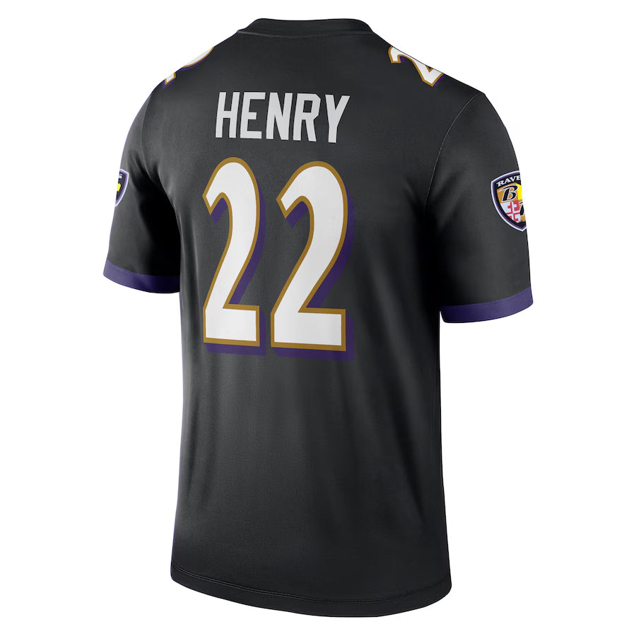 Johmsee B.Ravens #22 Derrick Henry Player Black Legend Performance Stitched Jerseys