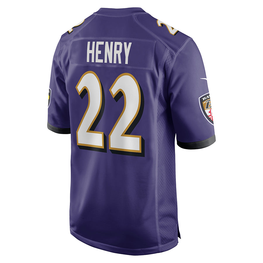 Johmsee B.Ravens #22 Derrick Henry Player Purple Home Game Stitched Jerseys