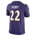 Johmsee B.Ravens #22 Derrick Henry Player Vapor F.U.S.E. Limited Purple Stitched Jerseys