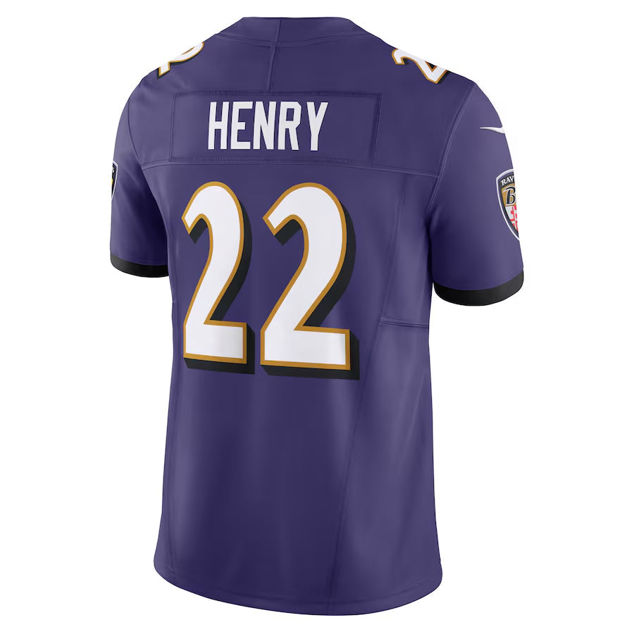 Johmsee B.Ravens #22 Derrick Henry Player Vapor F.U.S.E. Limited Purple Stitched Jerseys
