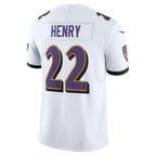 Johmsee B.Ravens #22 Derrick Henry Player Vapor F.U.S.E. Limited White Stitched Jerseys