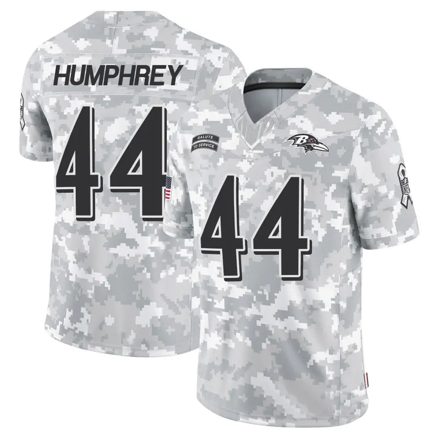 Johmsee B.Ravens #44 Marlon Humphrey Player Arctic Camo Salute to Service Limited Stitched Jerseys
