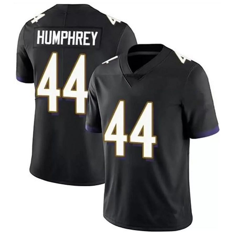 Johmsee B.Ravens #44 Marlon Humphrey Player Black Limited Home Game Stitched Jerseys