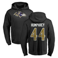 Johmsee B.Ravens #44 Marlon Humphrey Player Black Pullover Hoodie Stitched Jerseys