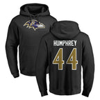 Johmsee B.Ravens #44 Marlon Humphrey Player Black Pullover Hoodie Stitched Jerseys