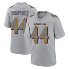 Johmsee B.Ravens #44 Marlon Humphrey Player Gray Replica Limited Stitched Jerseys