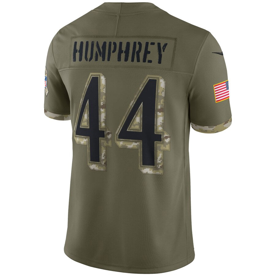 Johmsee B.Ravens #44 Marlon Humphrey Player Olive Salute To Service Limited Stitched Jerseys