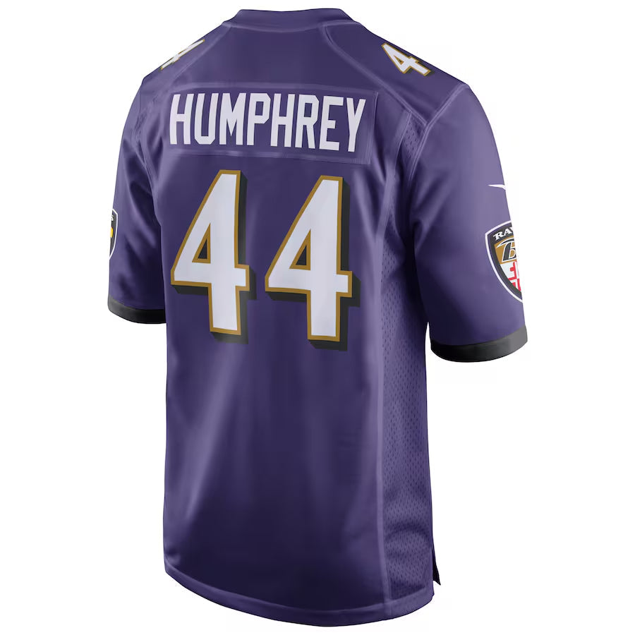 Johmsee B.Ravens #44 Marlon Humphrey Player Purple Alternate Home Game Stitched Jerseys