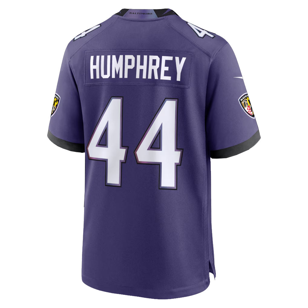 Johmsee B.Ravens #44 Marlon Humphrey Player Purple Home Game Stitched Jerseys