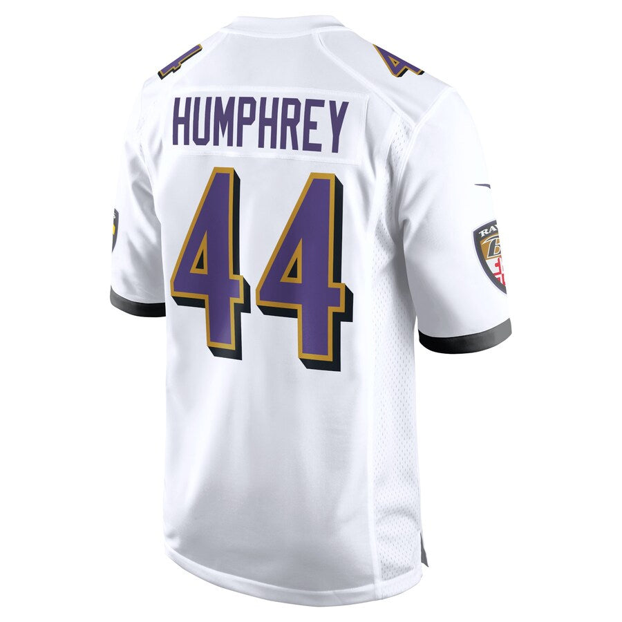 Johmsee B.Ravens #44 Marlon Humphrey Player White Alternate Home Game Stitched Jerseys