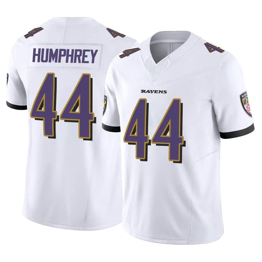 Johmsee B.Ravens #44 Marlon Humphrey Player White Vapor F.U.S.E. Limited Home Game Stitched Jerseys