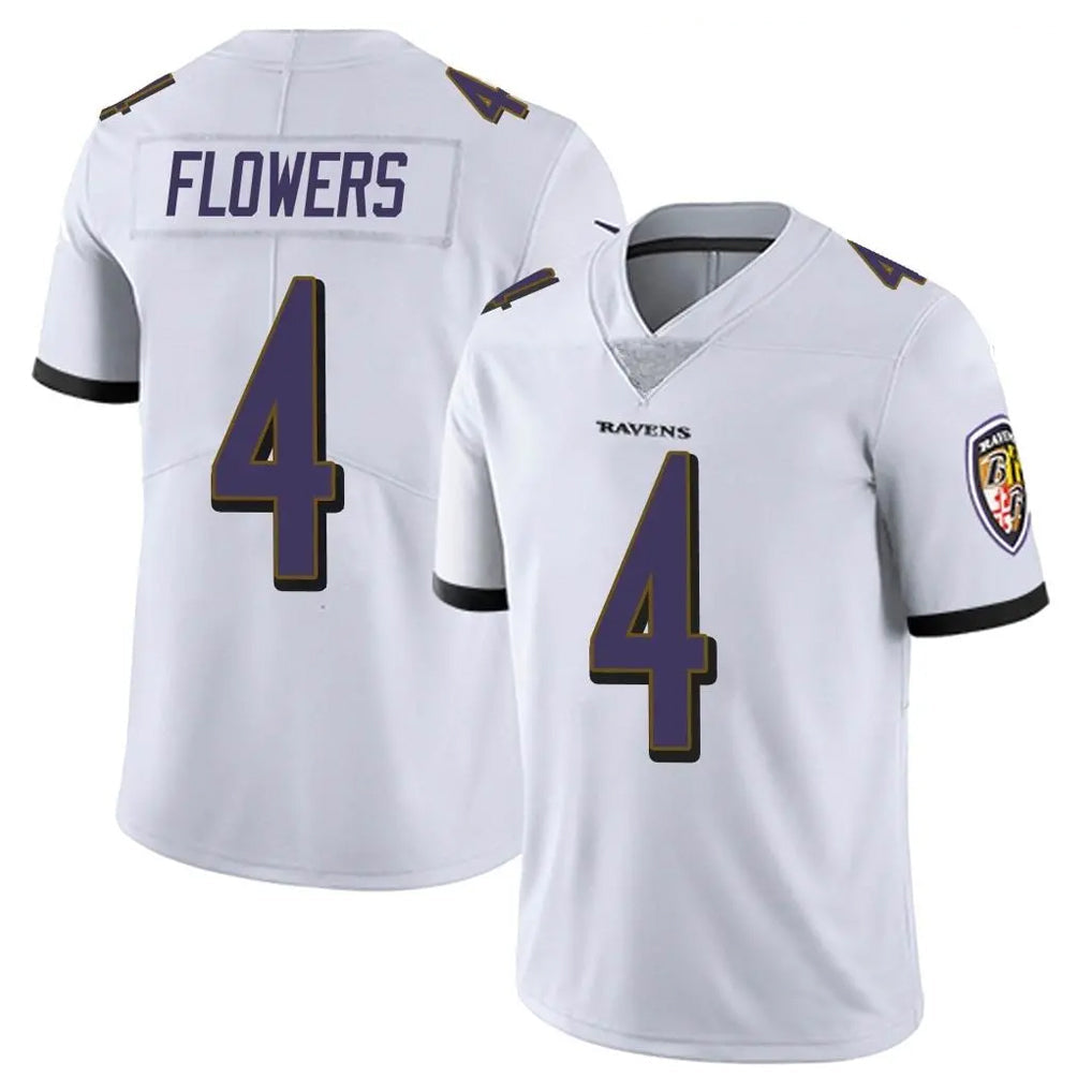 Johmsee B.Ravens #4 Zay Flowers Player White Vapor F.U.S.E. Limited Stitched Jerseys