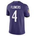 Johmsee B.Ravens #4 Zay Flowers Purple Team Vapor F.U.S.E. Stitched Limited Jerseys