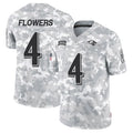 Johmsee B.Ravens #4 Zay Flowers Player Arctic Camo Salute to Service Limited Stitched Jerseys
