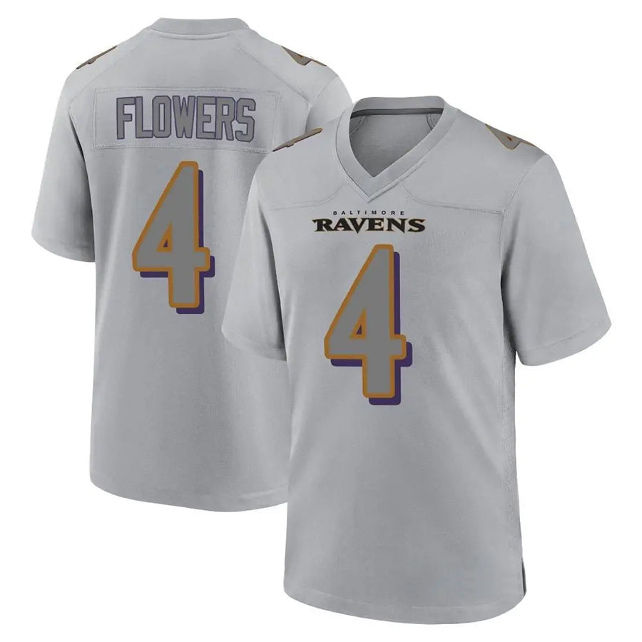 Johmsee B.Ravens #4 Zay Flowers Player Color Rush Vapor Untouchable Gray Stitched Jerseys