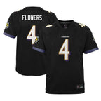 Johmsee B.Ravens #4 Zay Flowers Player Fashion Black Game Stitched Jerseys