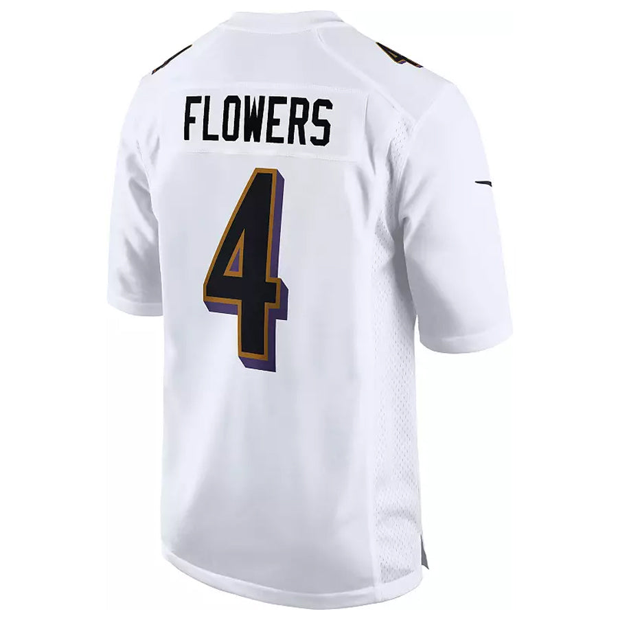 Johmsee B.Ravens #4 Zay Flowers Player Fashion White Game Stitched Jerseys