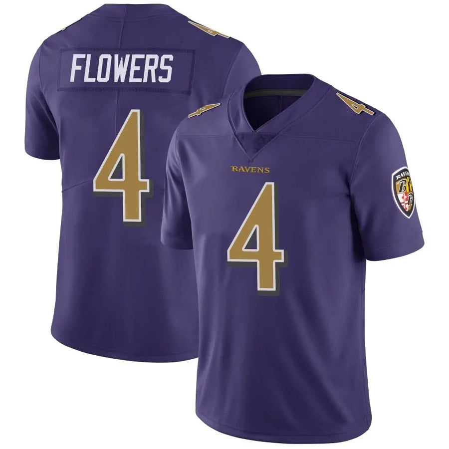 Johmsee B.Ravens #4 Zay Flowers Player Limited Purple Color Rush Vapor Untouchable Stitched Jerseys