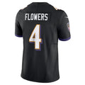 Johmsee B.Ravens #4 Zay Flowers Player Vapor F.U.S.E. Limited Black Stitched Jerseys