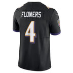 Johmsee B.Ravens #4 Zay Flowers Player Vapor F.U.S.E. Limited Black Stitched Jerseys