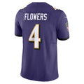 Johmsee B.Ravens #4 Zay Flowers Player Vapor F.U.S.E. Limited Purple Stitched Jerseys