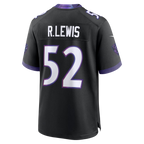 Johmsee B.Ravens #52 Ray Lewis Black Alternate Retired Player Stitched Jerseys
