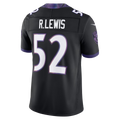 Johmsee B.Ravens #52 Ray Lewis Black Alternate Vapor F.U.S.E. Stitched Retired Player Limited Jerseys