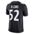 Johmsee B.Ravens #52 Ray Lewis Black Alternate Vapor F.U.S.E. Stitched Retired Player Limited Jerseys