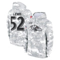 Johmsee B.Ravens #52 Ray Lewis Player Arctic Camo Salute To Service Hoodie Stitched Jerseys