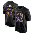 Johmsee B.Ravens #52 Ray Lewis Player Black Carbon Fashion Home Stitched Jerseys