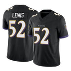 Johmsee B.Ravens #52 Ray Lewis Player Black Vapor F.U.S.E. Limited Game Stitched Jerseys