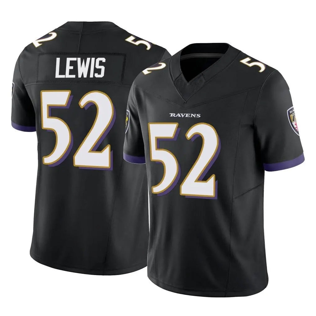 Johmsee B.Ravens #52 Ray Lewis Player Black Vapor F.U.S.E. Limited Game Stitched Jerseys