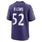 Johmsee B.Ravens #52 Ray Lewis Purple Team Retired Player Game Stitched Jerseys