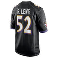 Johmsee B.Ravens #52 Ray Lewis Player Black Home Stitched Jerseys