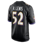 Johmsee B.Ravens #52 Ray Lewis Player Black Home Stitched Jerseys