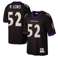 Johmsee B.Ravens #52 Ray Lewis Player Mitchell and Ness Legacy Black Stitched Jerseys