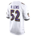 Johmsee B.Ravens #52 Ray Lewis Player White Home  Stitched Jerseys