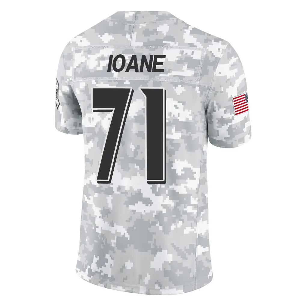 Johmsee B.Ravens #71 Olaivavega Ioane Player Arctic Camo Salute to Service Limited Stitched Jerseys