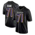 Johmsee B.Ravens #71 Olaivavega Ioane Player Black Carbon Fashion Home Stitched Jerseys