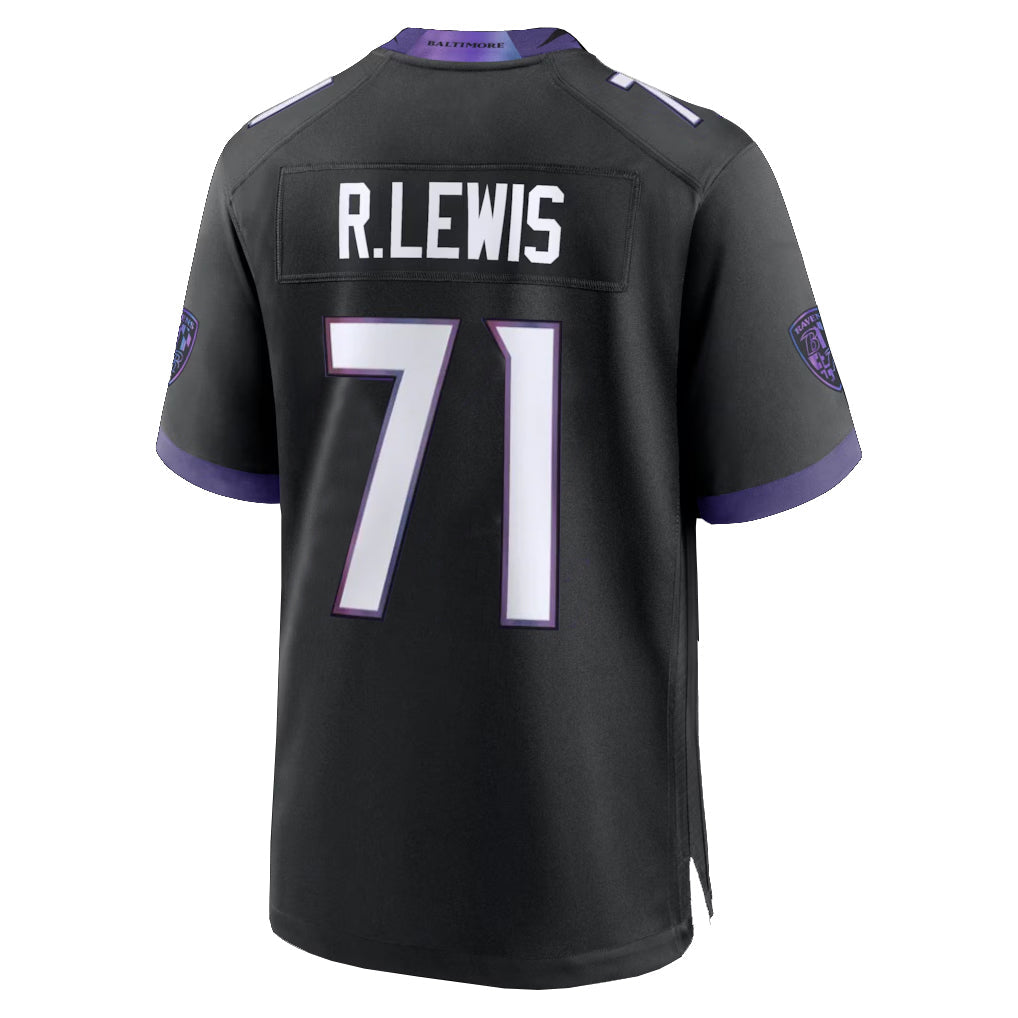 Johmsee B.Ravens #71 Olaivavega Ioane Player Black Home Game Stitched Jerseys