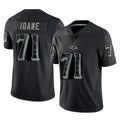 Johmsee B.Ravens #71 Olaivavega Ioane Player Black RFLCTV Limited Stitched Jerseys