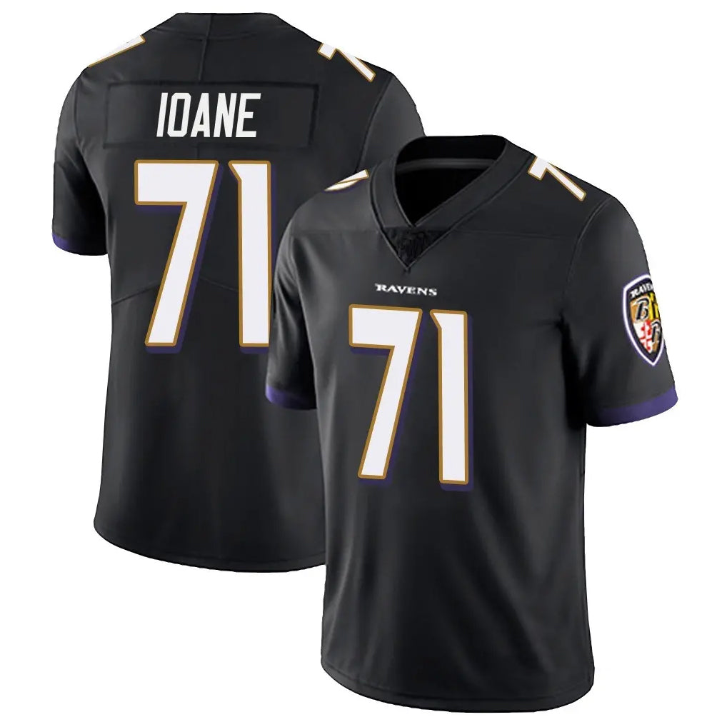 Johmsee B.Ravens #71 Olaivavega Ioane Player Black Vapor Untouchable Limited Home Stitched Jerseys